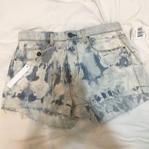 Blank nyc bleach wash shorts